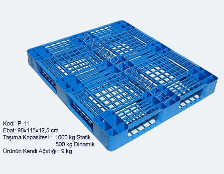 P11 - 98x115x12,5 cm Plastik Palet