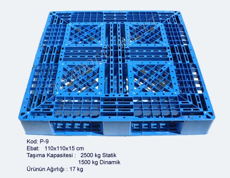 P9 - 110x110x15 cm Plastik Palet